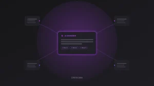 Abstracte visualisatie van een AI Overview die meerdere bronnen samenvat